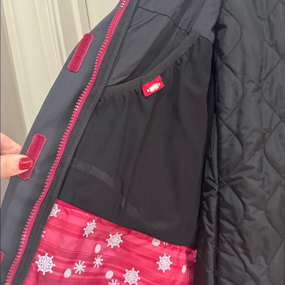 LL BEAN Fuchsia Gray 3-in-1 Ski Mountain Jacket M Medium $300 EUC KL - Picture 13 of 16